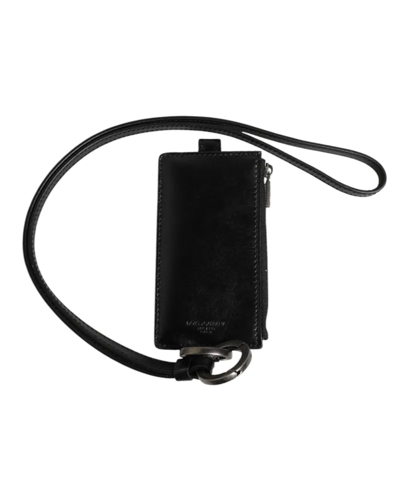 Dolce & Gabbana Halsband-Reißverschluss-Brieftasche Schwarz