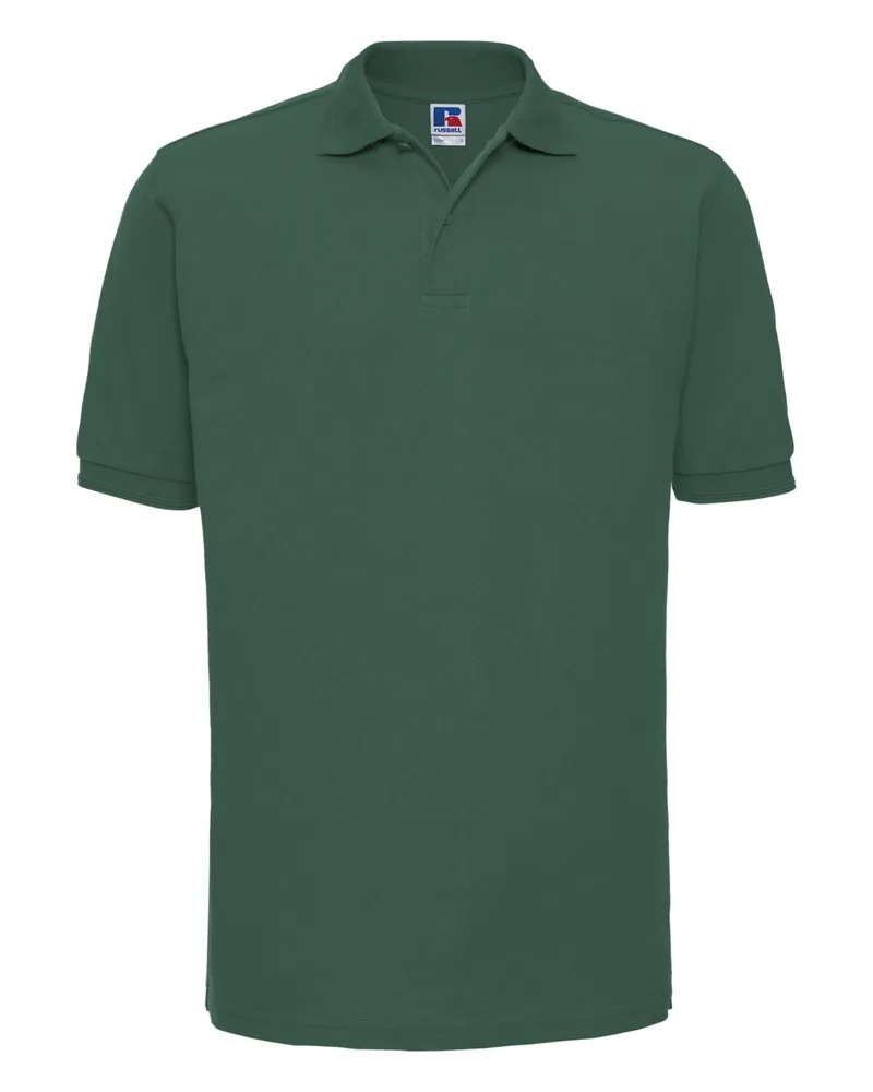 Russell Athletic Russell Herren Ripp Polo-Shirt, Kurzarm (Flaschengrün Grün