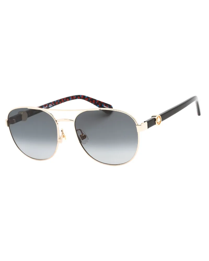 Kate Spade Raglan-Sonnenbrille mit Goldrahmen und grau getönten Gläsern Schwarz