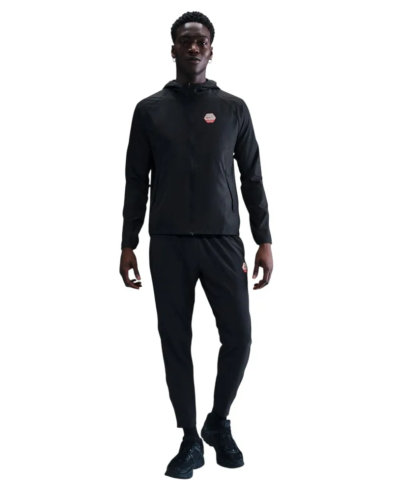 Nike City Run" Jacke für Herren (Schwarz/Rot Schwarz