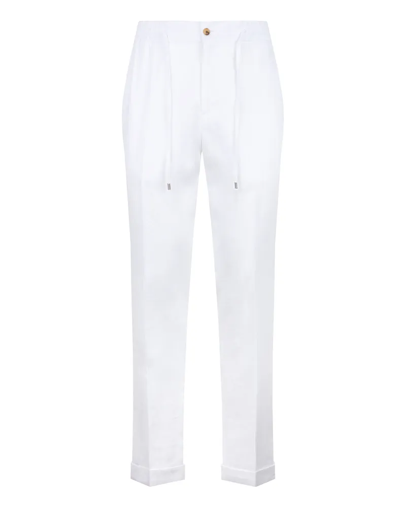 Philipp Plein Linen Jogging Trousers Creme
