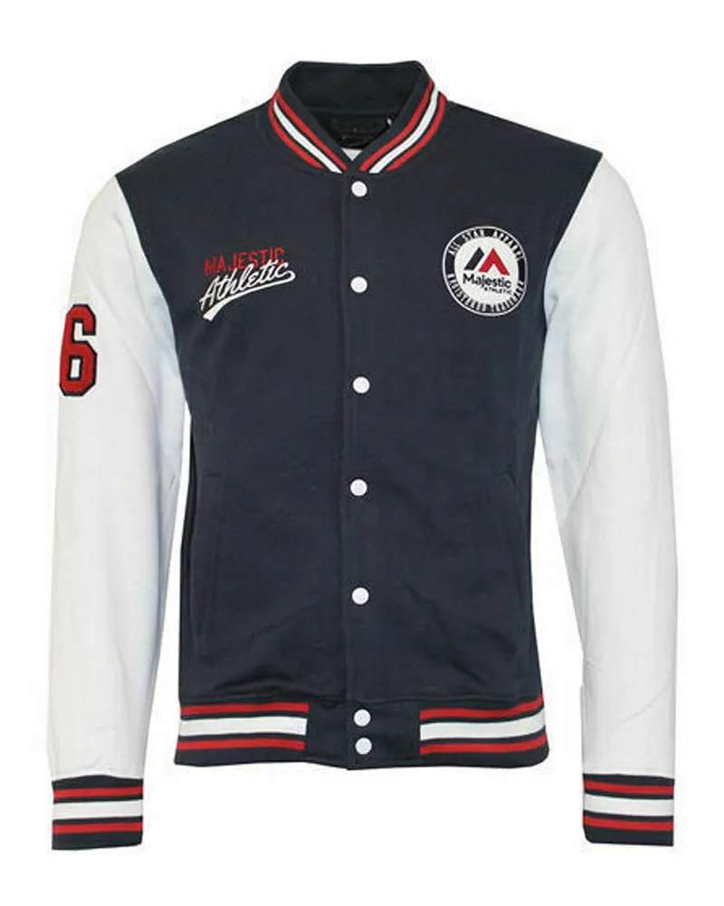 Majestic Athletics Baseball Herren Bomberjacke Navy/Weiß Weiß