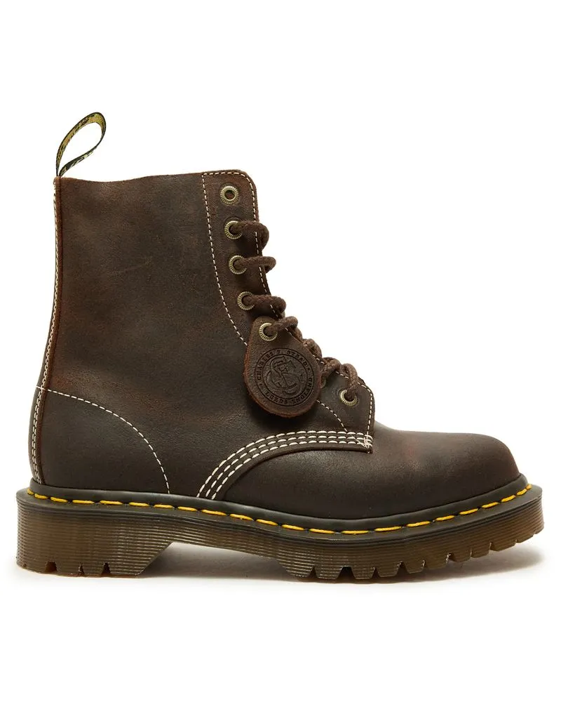 Dr.Martens Dr Martens 1460 Wax Commander Leather Lace-Up Stiefel Braun