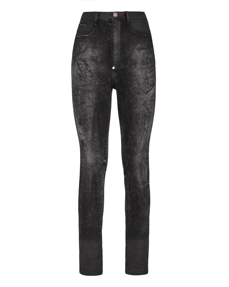 Philipp Plein Jeggings Iconic Plein Schwarz