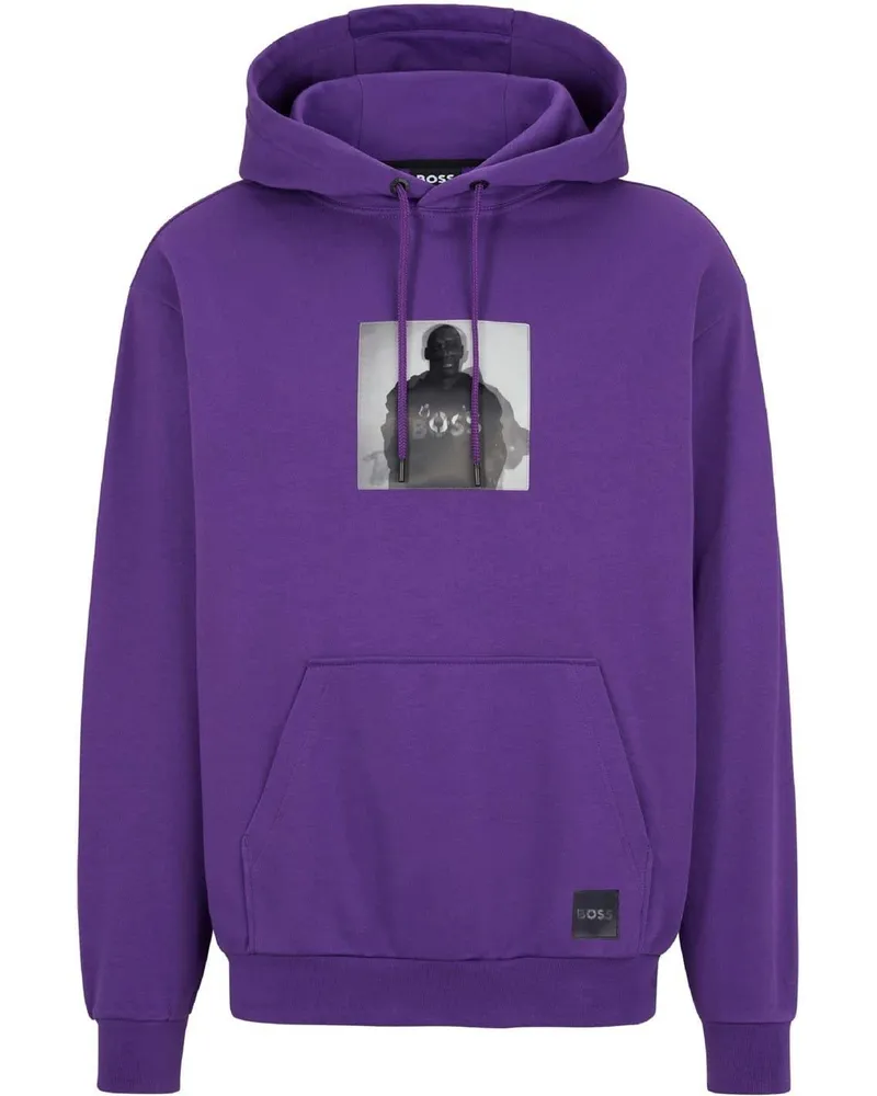 HUGO BOSS Hoodie zum Überziehen für Herren (Dunkel-Lila Lila