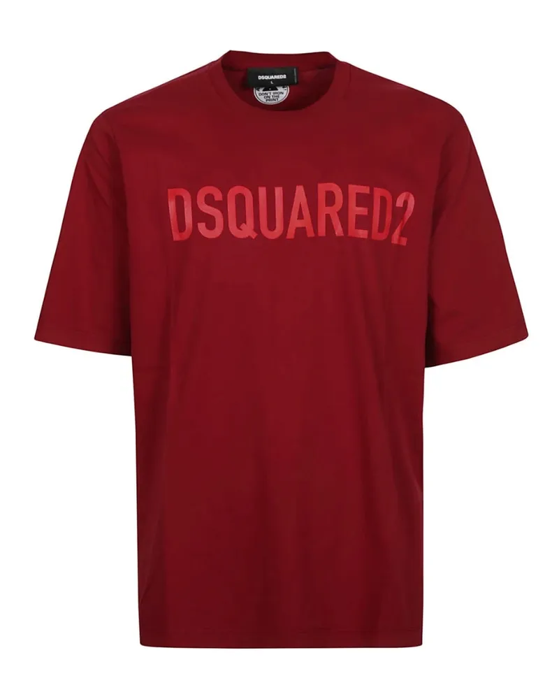 Dsquared2 Bold Logo Cherry Pop T-shirt Dunkelrot