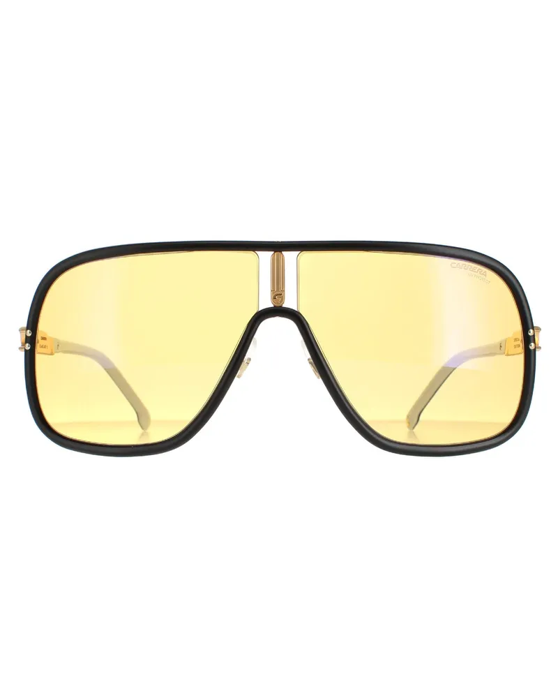 Carrera Aviator Unisexe Matte noir jaune jaune Flaglab 11 Schwarz