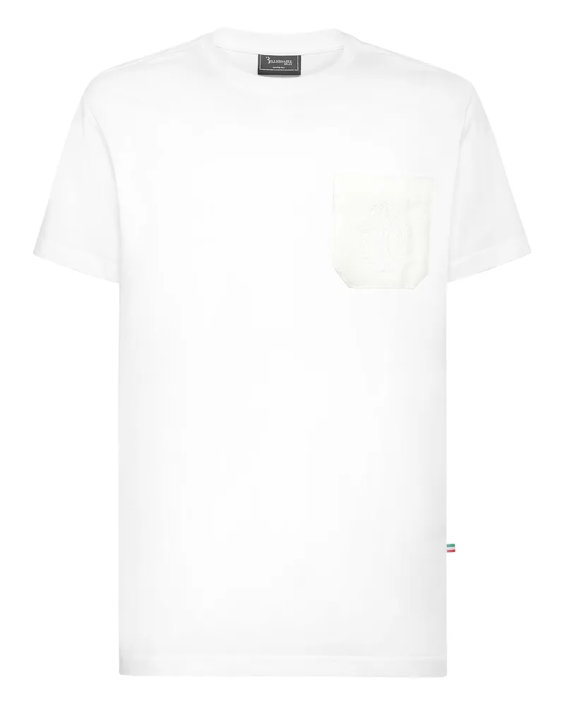 Billionaire T-Shirt Rundhalsausschnitt Ss Crest Weiß