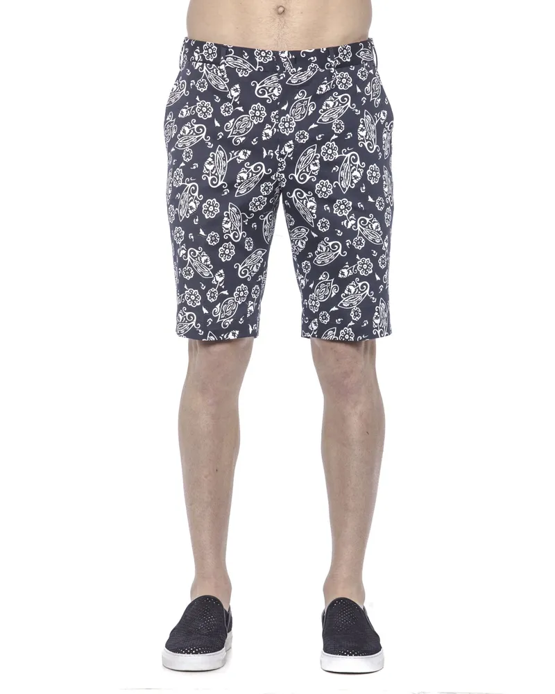 PT TORINO Herren Blaue Baumwollshorts Schwarz