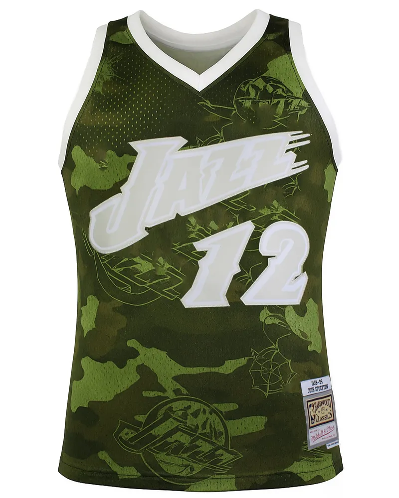 Mitchell & Ness NBA Utah Jazz 12 Stockton Swingman Trikot - Camouflage Camouflage