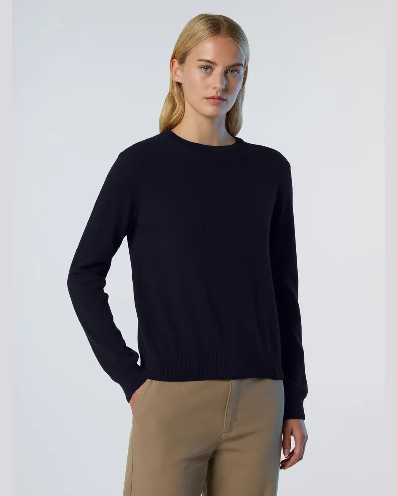 North Sails Pullover aus Kaschmirmischung mit Rundhalsausschnitt - Marineblau/Blau Marineblau