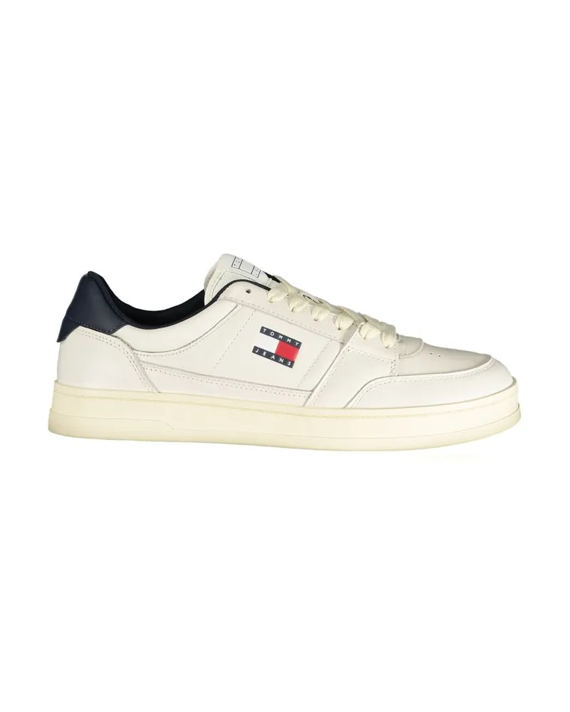 Tommy Hilfiger Weiße Leder Herren Sneaker Weiß