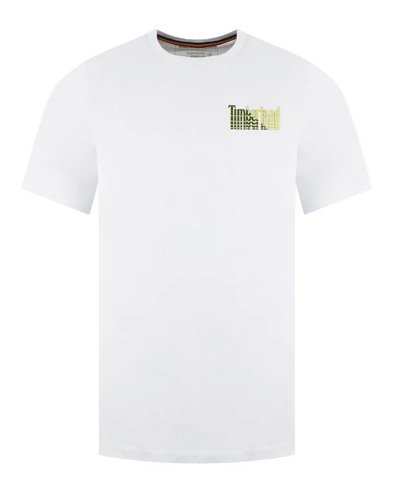 Timberland Stacked Herren-T-Shirt in Weiß Weiß