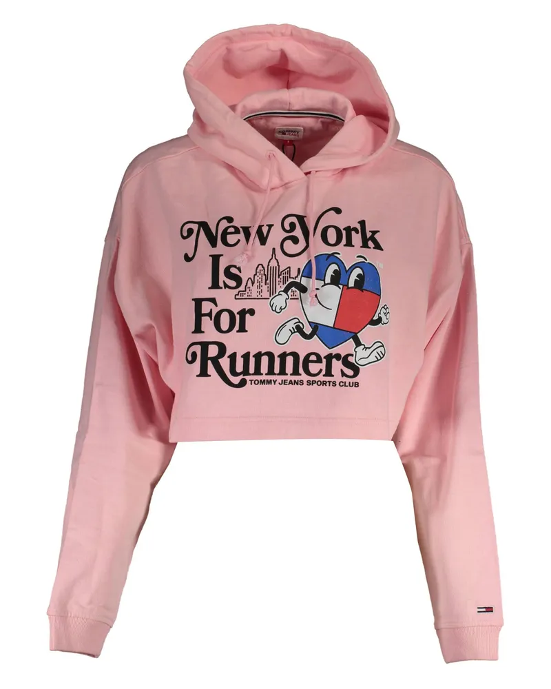 Tommy Hilfiger Cropped Hoodie im New-York-Stil - Rosa Rosa