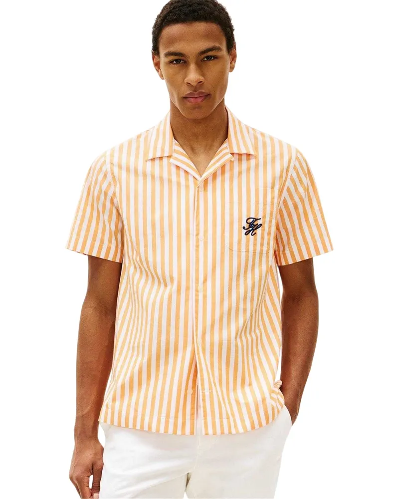 Tommy Hilfiger Hemd für Herren, Gewebe (Orange Orange