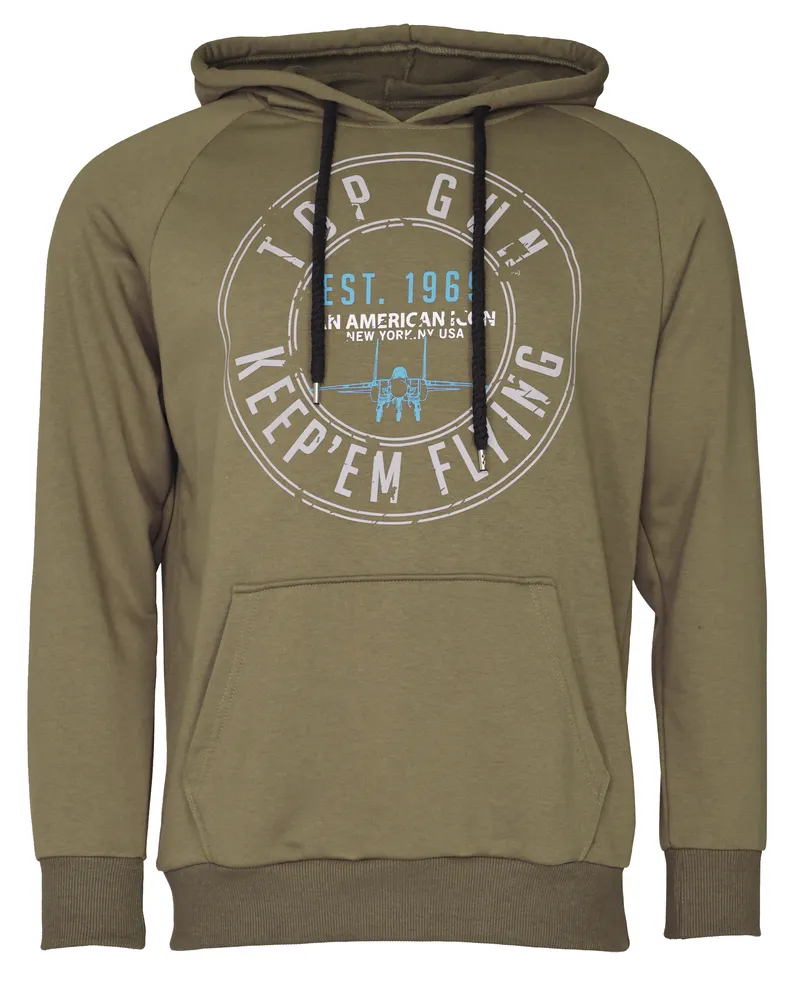 Top Gun Hoodie TG20212107 Oliv