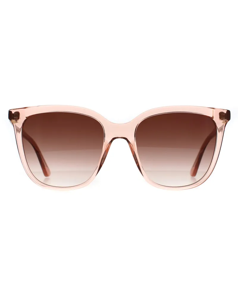 Calvin Klein Cat Eye Womens Transparent Rose Pink Peak Pink Gradient CK23506S Rosa