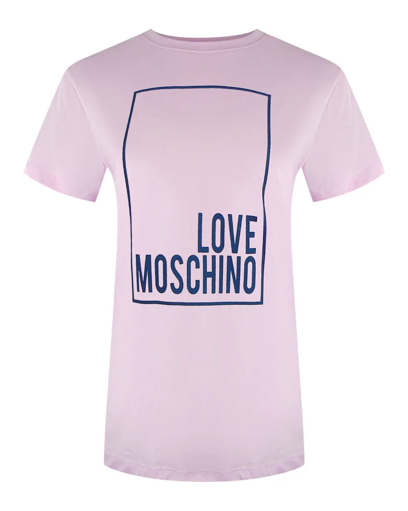 Moschino Box Logo Pinkes T-shirt Rosa