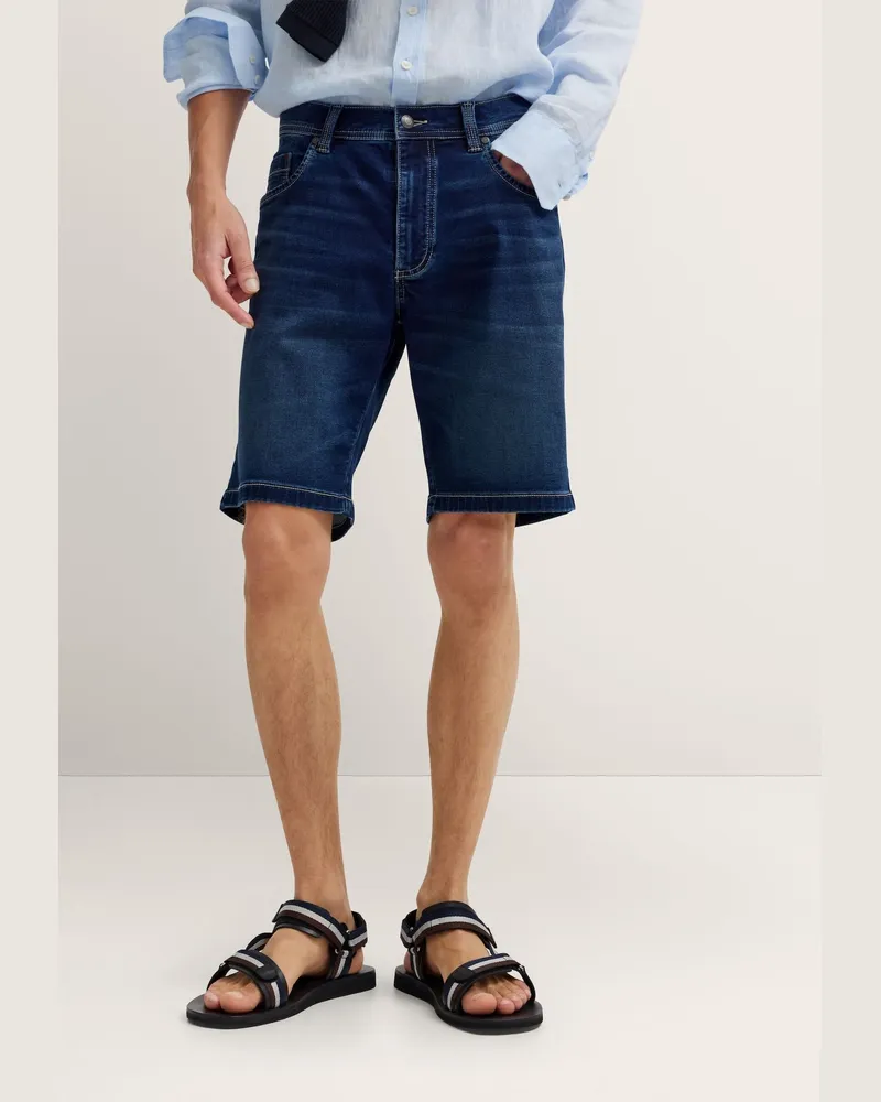 Bugatti Herren Bermuda mit Stretch-Funktion Blau