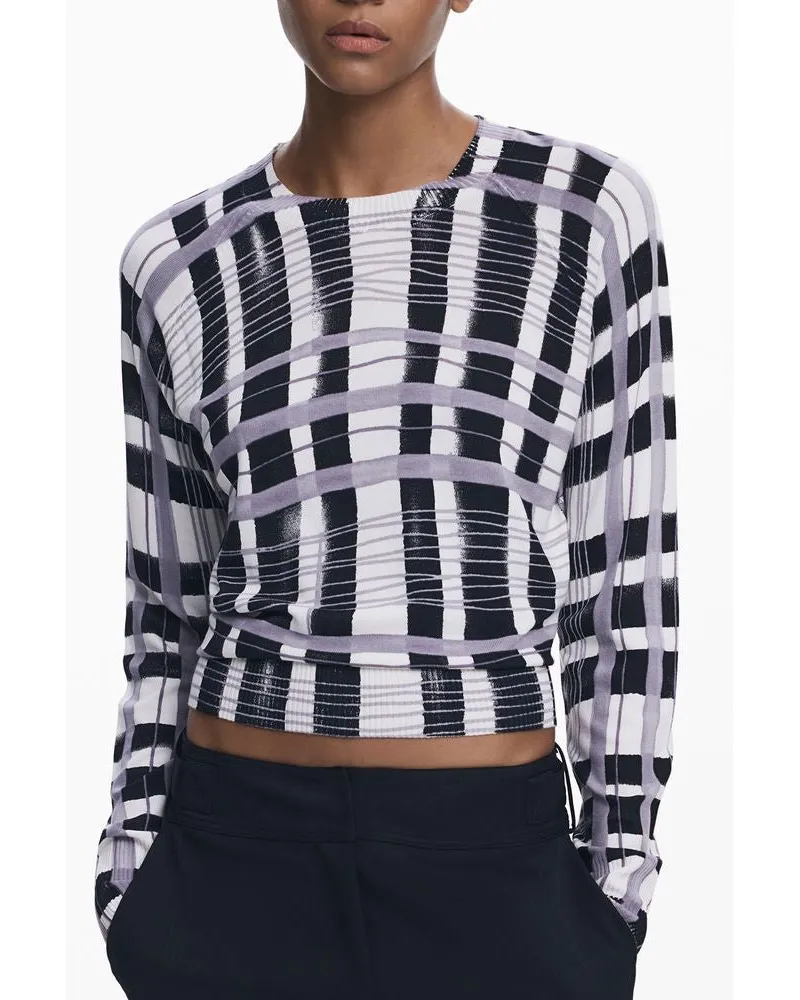 Desigual Bianco Viskose Damenpullover Weiß