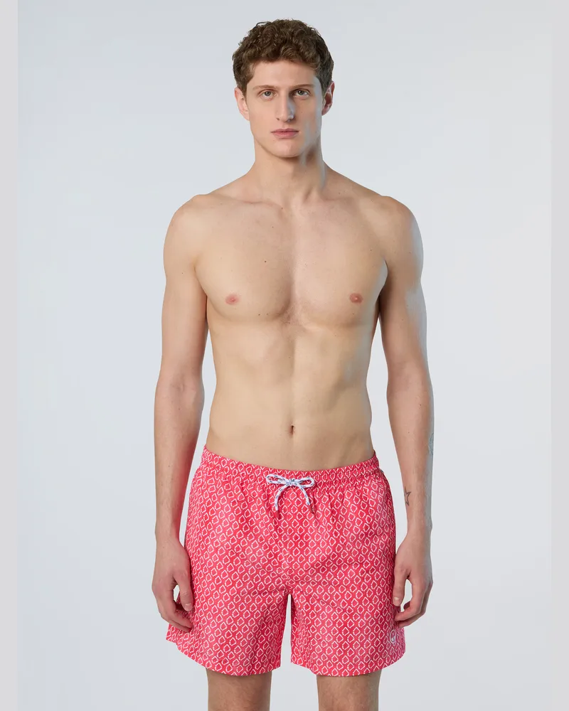 North Sails Badeshorts mit Peachskin-Print - Hellrosa Hellrosa