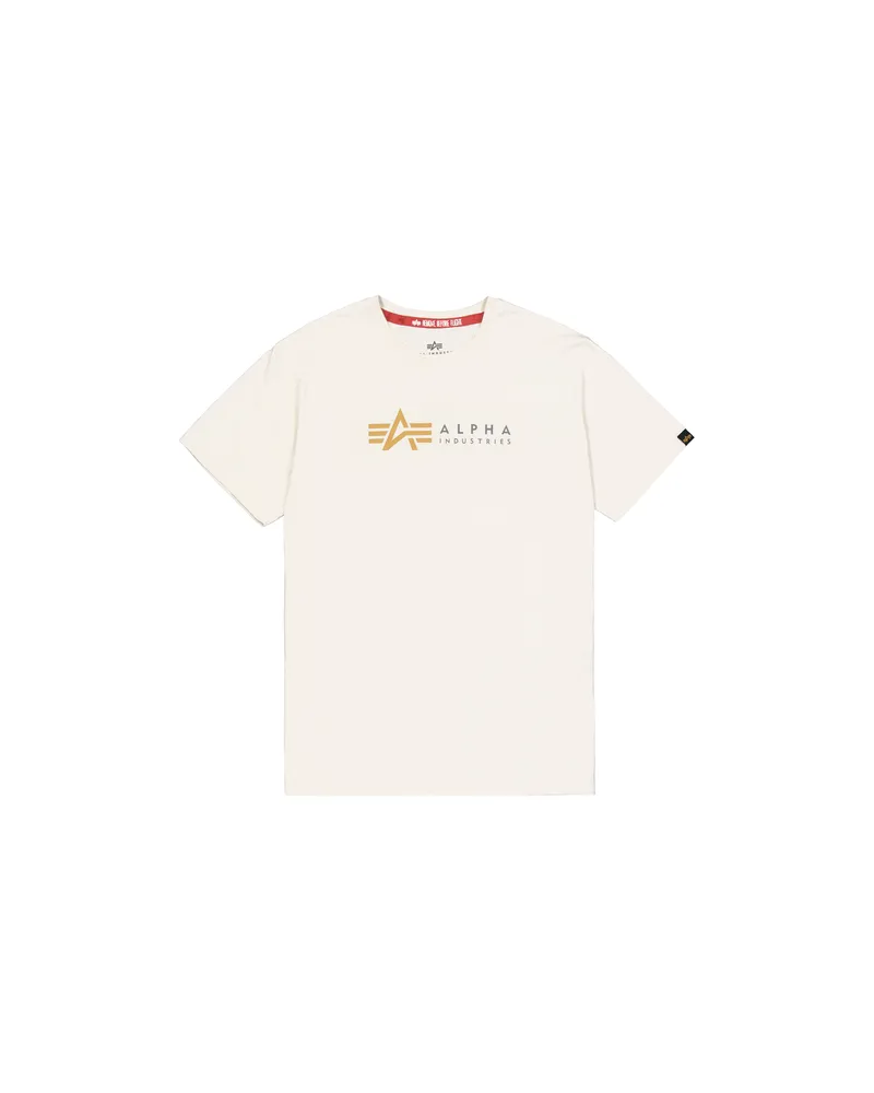 Alpha Industries T-Shirt mit Alpha Label - Weiß Weiß