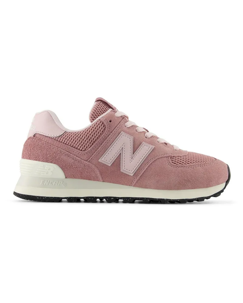 New Balance 574" Sneaker für Damen, Wildleder, Keilabsatz (Pink Rosa