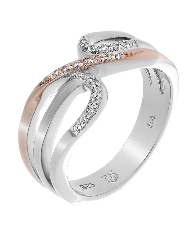 Orphelia Damen-Ring Sterling-Silber 925 – Silber/Rosé ZR-7230 Silber