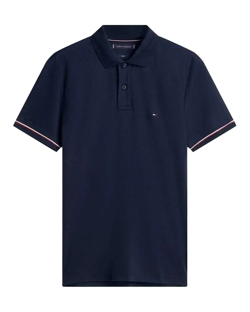 Tommy Hilfiger Liquidtip" Poloshirt für Herren, Mit Kragen, kurzärmlig (Himmelblau Marineblau