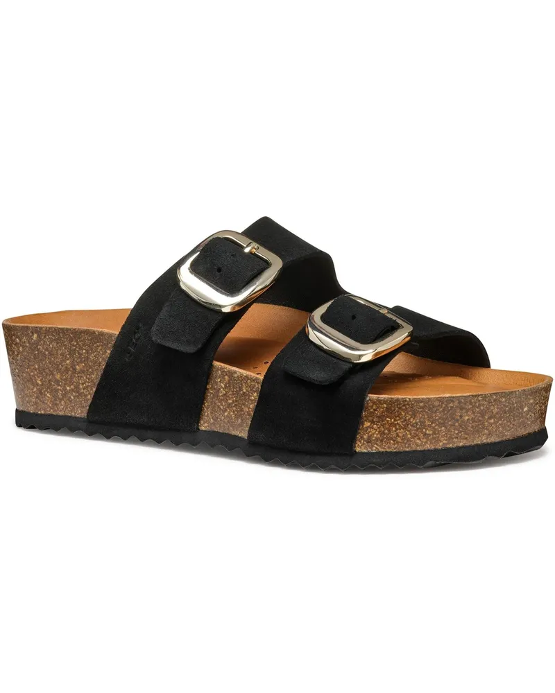 Geox D BRIONIA H Leder Damen Schwarz Wedges Schwarz