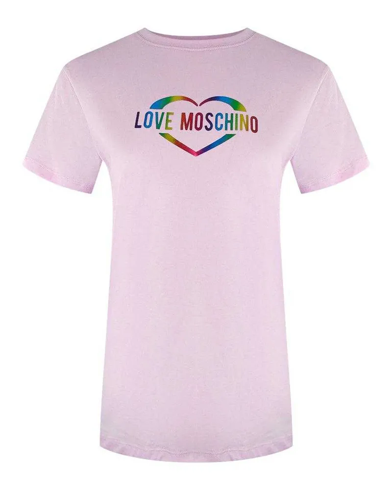 Moschino T-Shirt für Damen, Baumwolle (Hellrosa Rosa