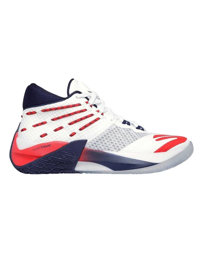 Skechers Basketball Schuhe für Herren, Netzmaterial (Weiß/Rot Weiß