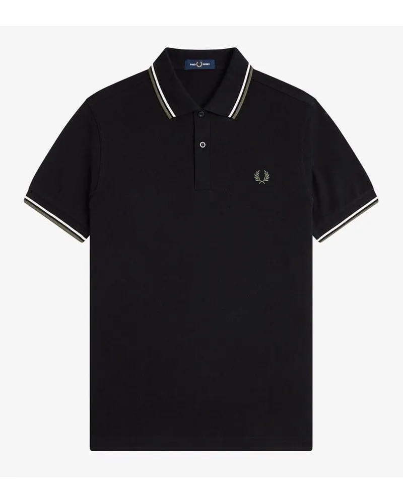 Fred Perry Poloshirt für Herren (Schwarz/Grau Schwarz