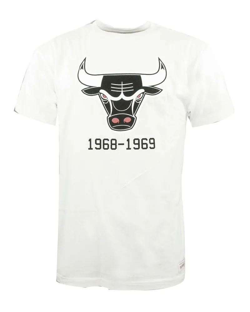 Mitchell & Ness Chicago Bulls Team Logo Herren T-Shirt Weiß
