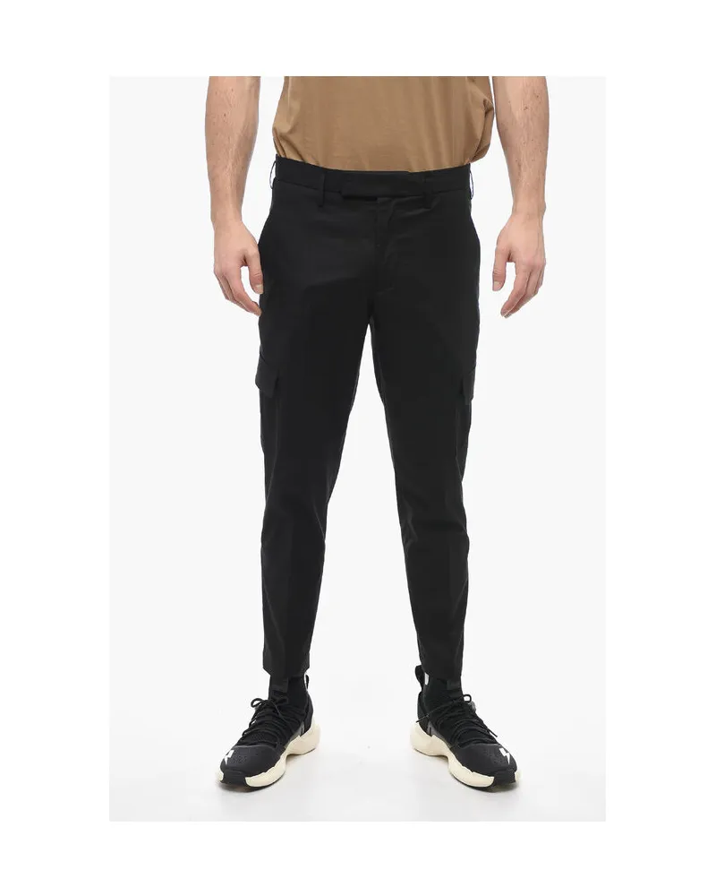 Neil Barrett NATE Skinny-Fit Cargohose mit verstecktem Verschluss - Schwarz Schwarz