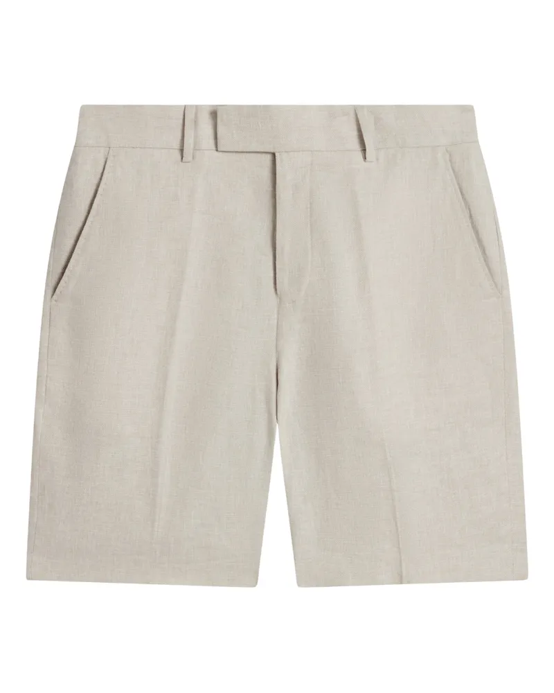 Ted Baker Kelleys Stretch-leinen-shorts Aus Stein Weiß