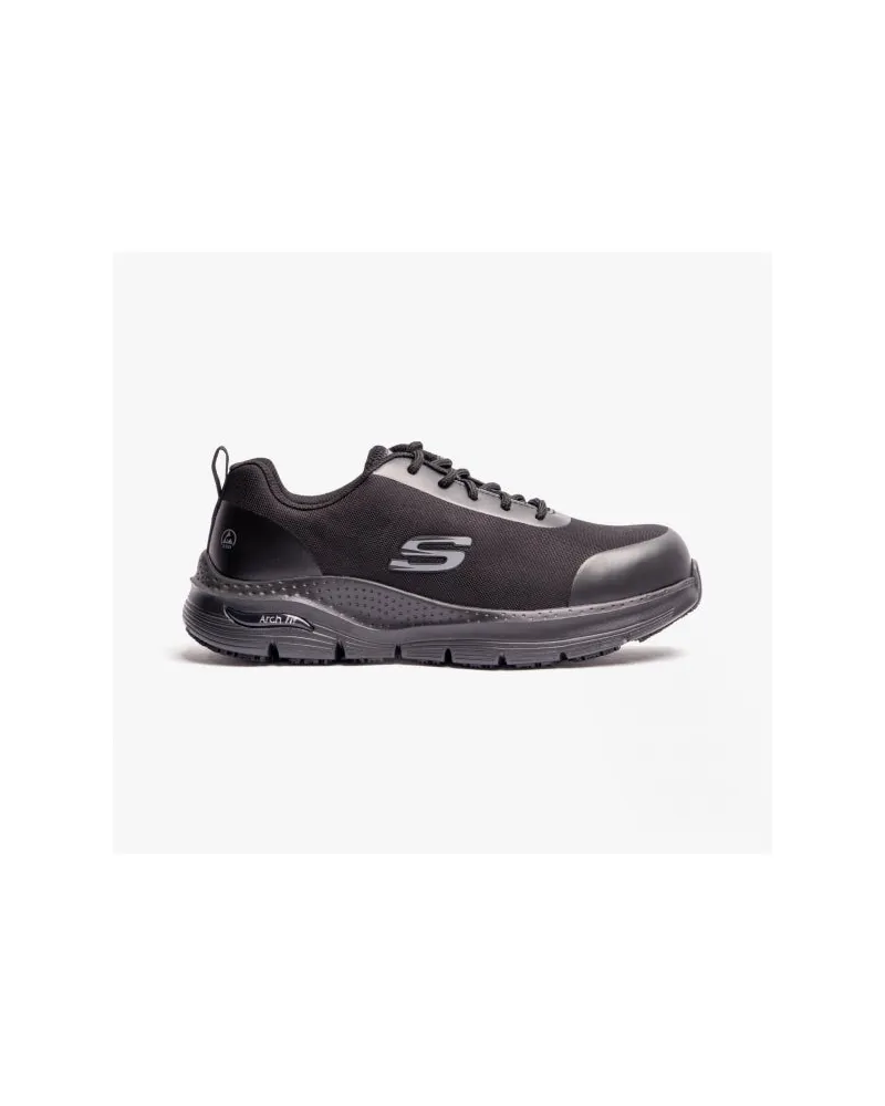 Skechers 200086EC ARCH FIT SR - RINGSTAP Herren Sicherheitsschuhe Schwarz Schwarz