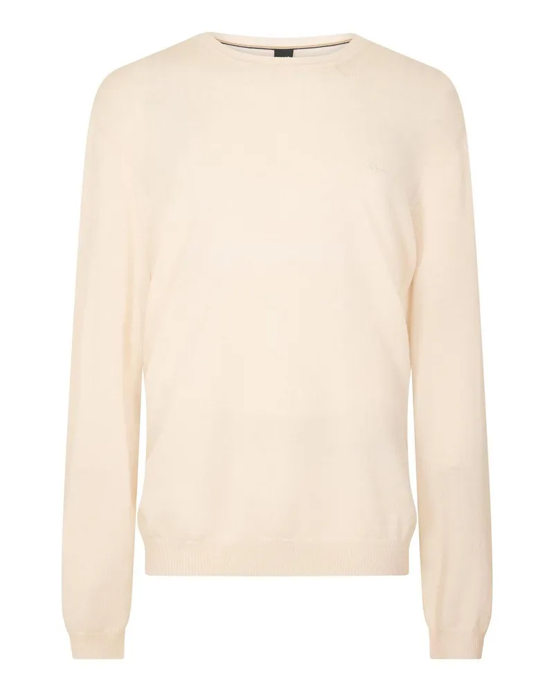 HUGO BOSS Sweatshirt für Herren, Rundhalsausschnitt, Regulär, Langärmlig (Weiß Weiß