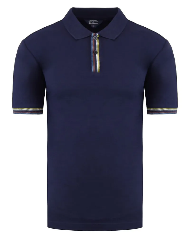 Ben Sherman Placket Interesse Herren Navy Polo Shirt Marineblau