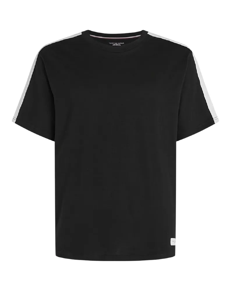 Tommy Hilfiger T-Shirt für Herren, Regulär, kurzärmlig (Schwarz Schwarz