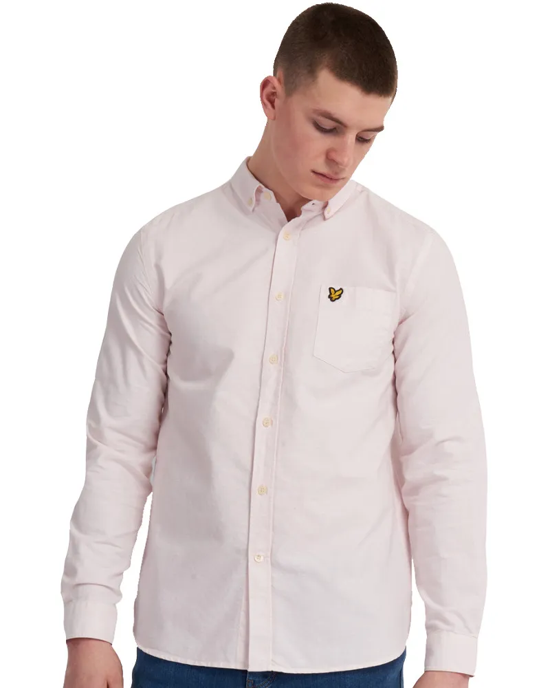 Lyle & Scott Oxford Herren Rosa Hemd Rot