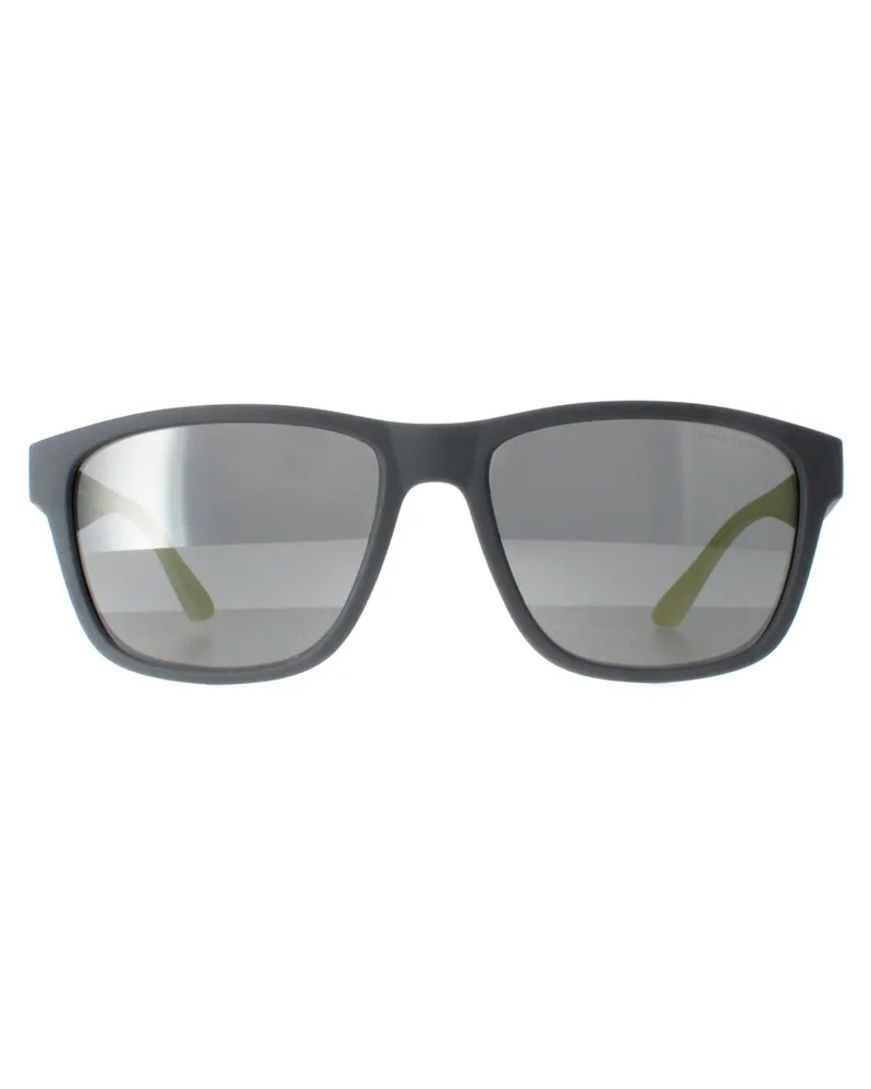 Armani Exchange AX4135S 81806G matt grau grau spiegeln silberne Sonnenbrille Grau