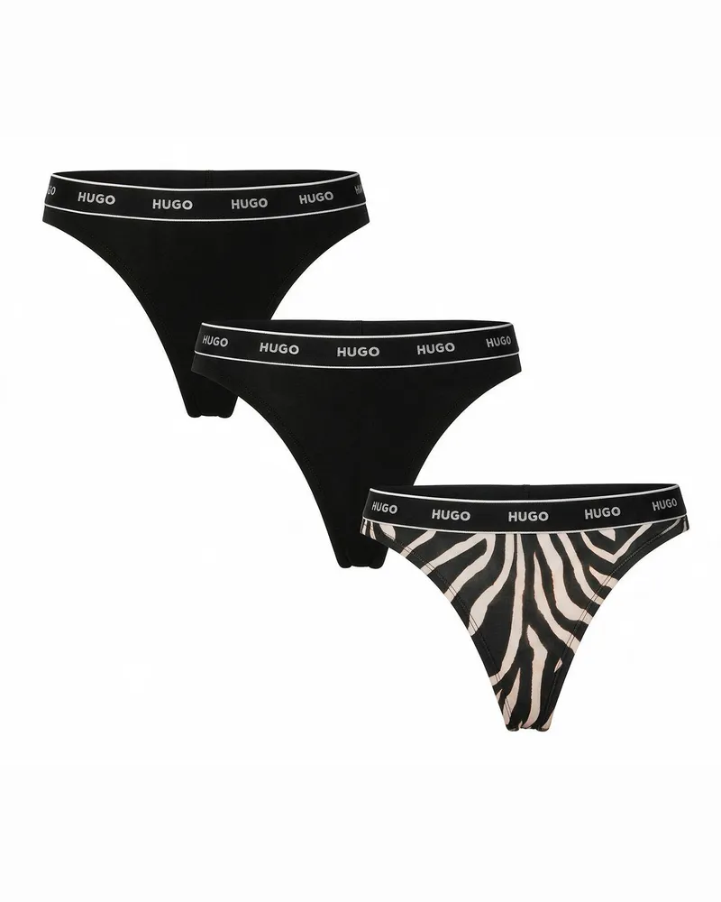 HUGO BOSS Paket mit 3 Damenstrings 50545703 Schwarz