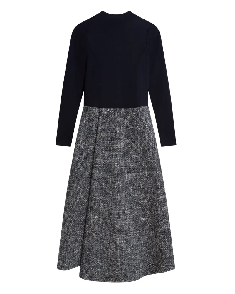 Ted Baker Abieb Polo Neck Strickoberteil Marineblaues Midikleid Dunkelgrau