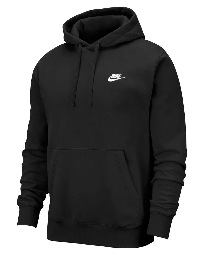 Nike Club" Hoodie zum Überziehen für Herren, Fleece (Schwarz Schwarz