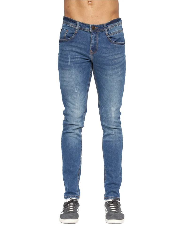 Duck and Cover Tranfold" Jeans für Herren (Steinwaschen Marineblau