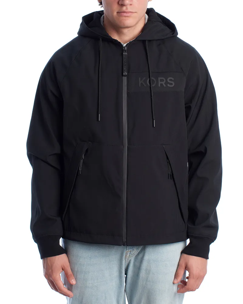 Michael Kors Herren Tigers Kapuzenjacke Windbreaker MC25005 Schwarz