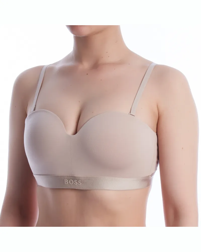 HUGO BOSS Damen Elastischer Baumwoll-Balconette-BH 50520415 Beige