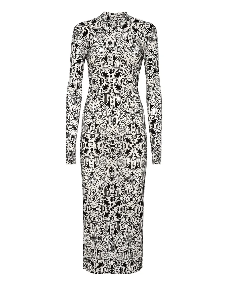 Philipp Plein Langes Kleid Gothic Plein Nude