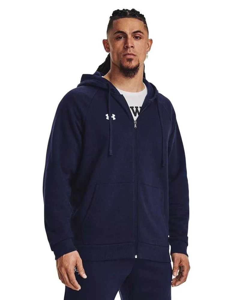 Under Armour Rival" Hoodie mit durchgehendem Reißverschluss für Herren, Fleece (Mitternachtsblau Marineblau